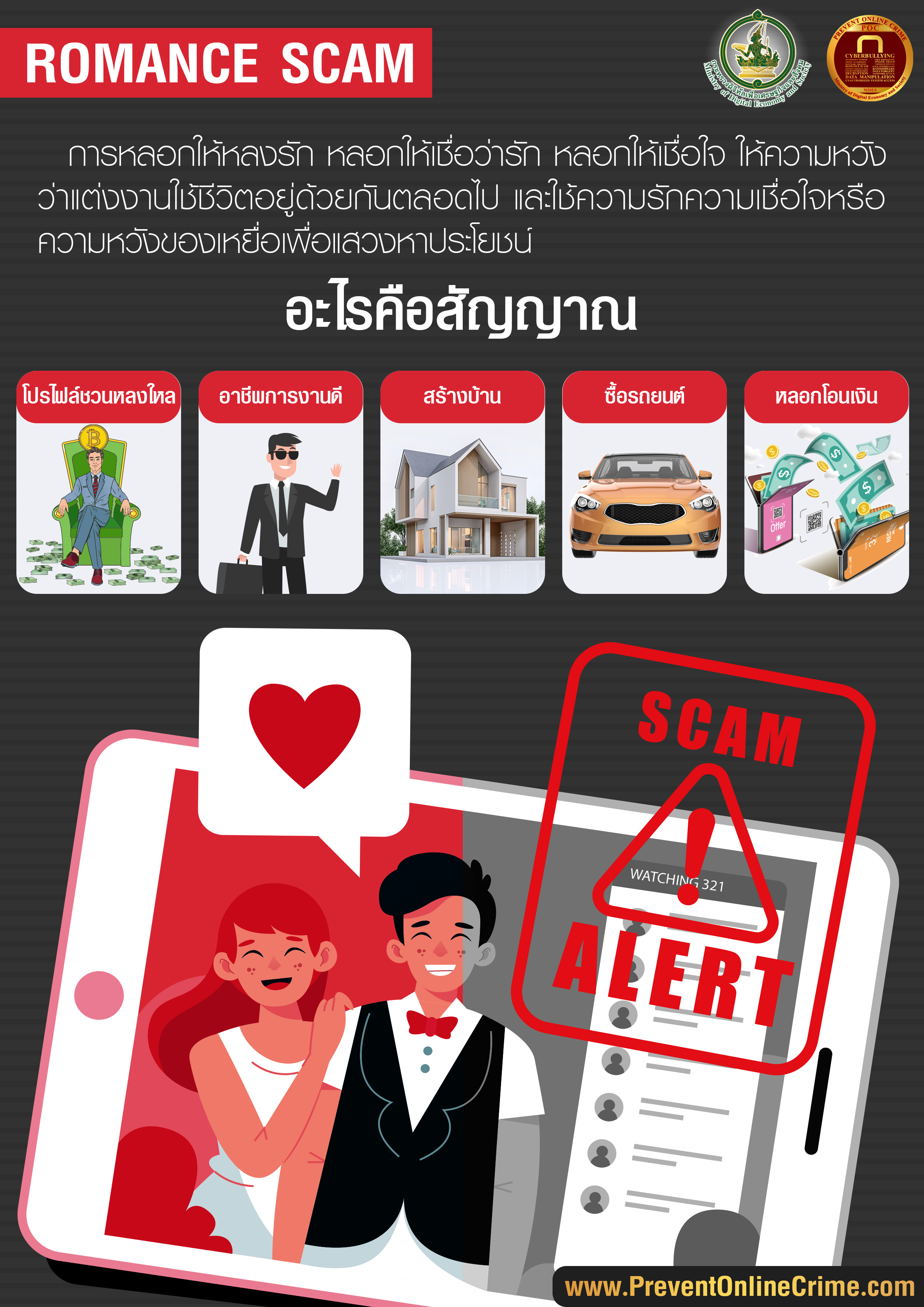 Romancescam เสียเป็นแสนแขนไม่ได้จับ