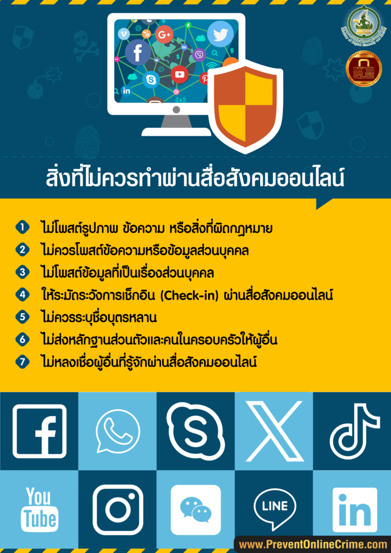 สิ่งที่ไม่ควรทำบนเครือข่ายสังคมออนไลน์