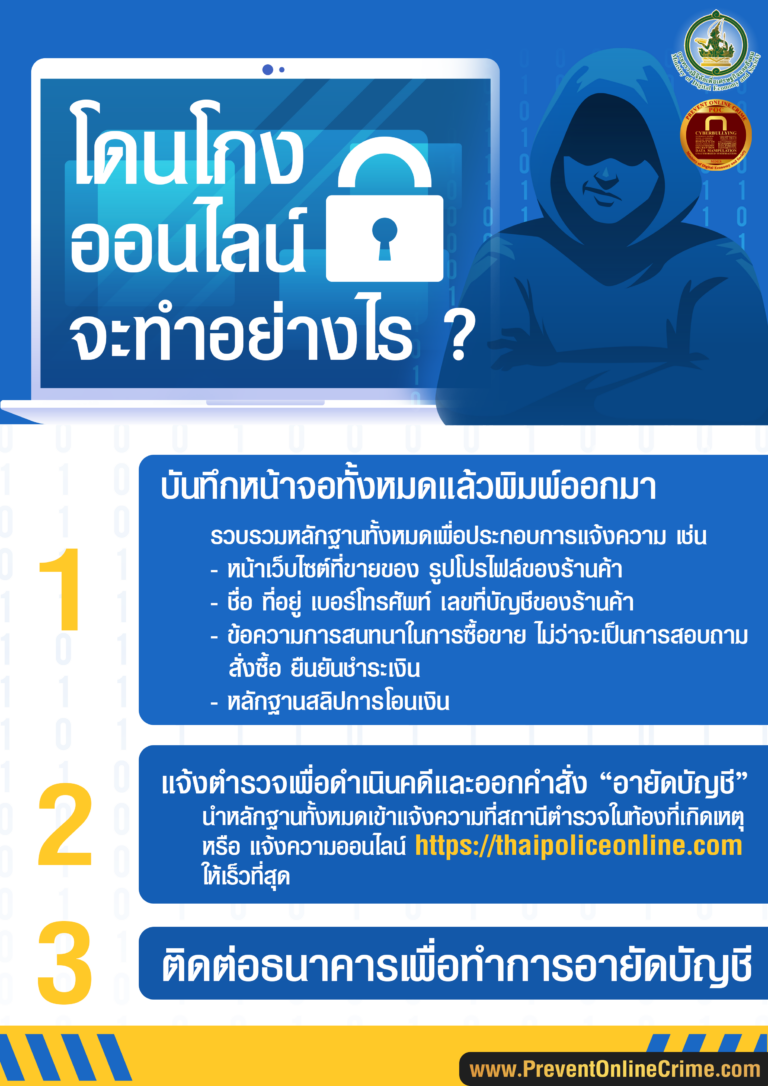 โดนโกงออนไลน์จะทำอย่างไร ?