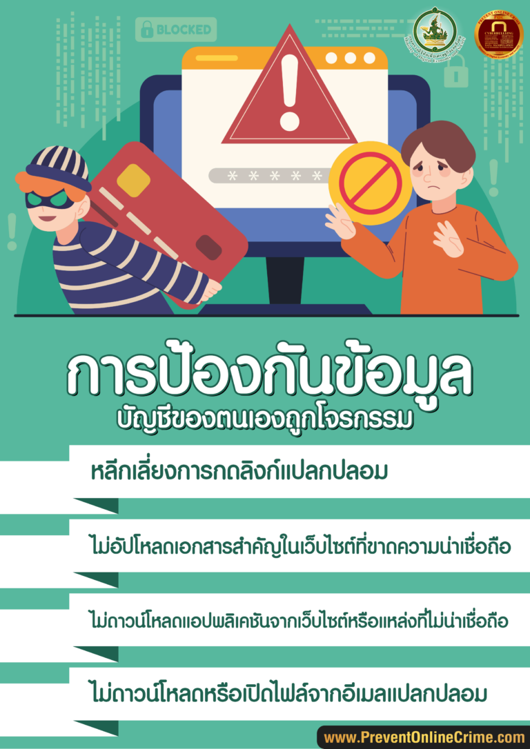 การป้องกันข้อมูลบัญชีของตนเองถูกโจรกรรม